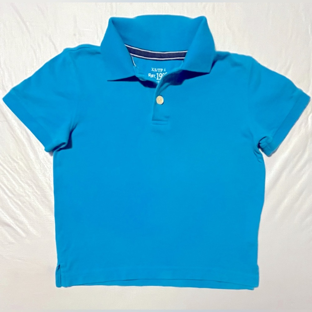 Childrens Place Polo Shirt Boys Size 4 XS Blue Short Sleeve School Uniform